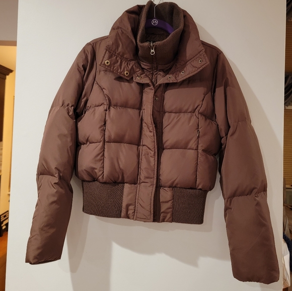 Static Jackets & Blazers - Y2K Static Puffer Crop Brown Wonter Jacket Coat Size L